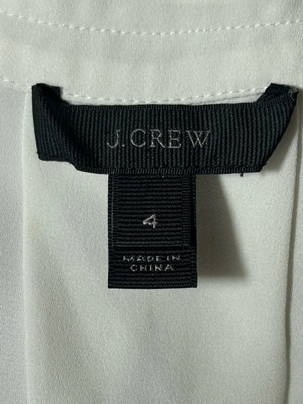 J.Crew Ivory Pleated Back Sleeveless Blouse‎ - Effortless Sophistication Size 4